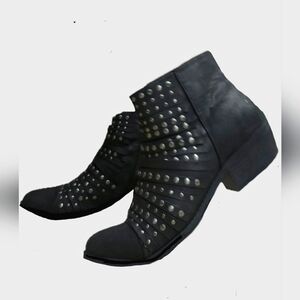 Desire studded black ankle boots